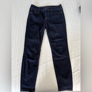 Ann Taylor skinny jeans. Size 4 petite. Dark wash color.